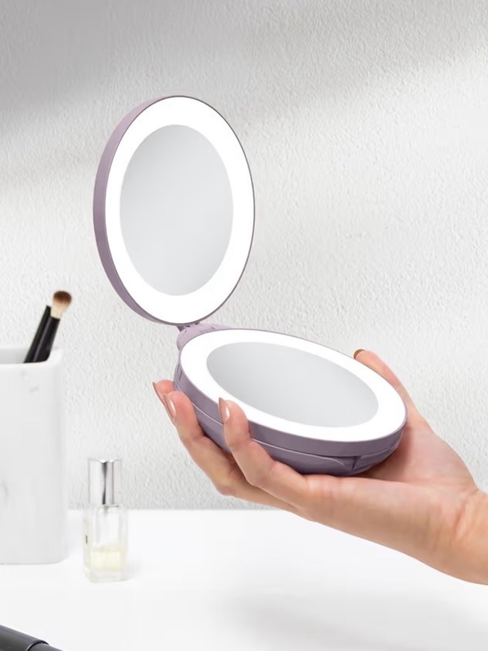 ZADRO Compact Folding Mirror in Light Purple - Picture 10 of 15